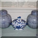 P01. Blue and white pottery. 